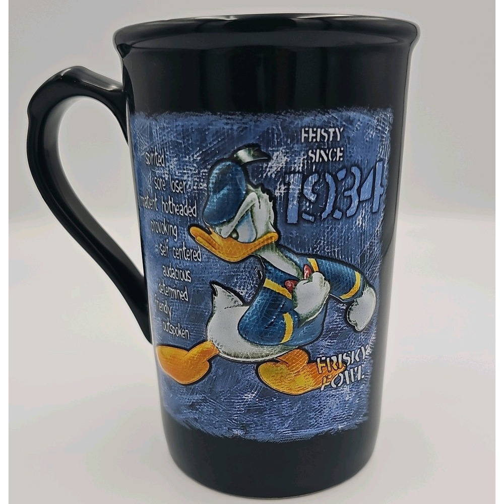 Disney Resort Donald Duck Feisty Fowl Since 1934 3D Coffee Mug Black Ceramic